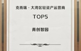 青创智园荣获2023年度克而瑞·大湾区【轻资产运营商】TOP5【轻资产园区】TOP5！